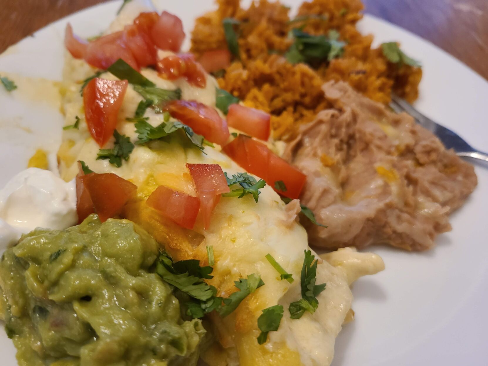 Sour cream chicken enchiladas